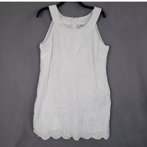 NWT VINEYARD VINES Women's Sun Shift Dress Sleeveless Back Zip SCALLOPED HEM 8